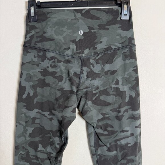 Lululemon Align Pant II 25" Incognito Camo Women's 6 Gator Green Multi Workout - Picture 9 of 11